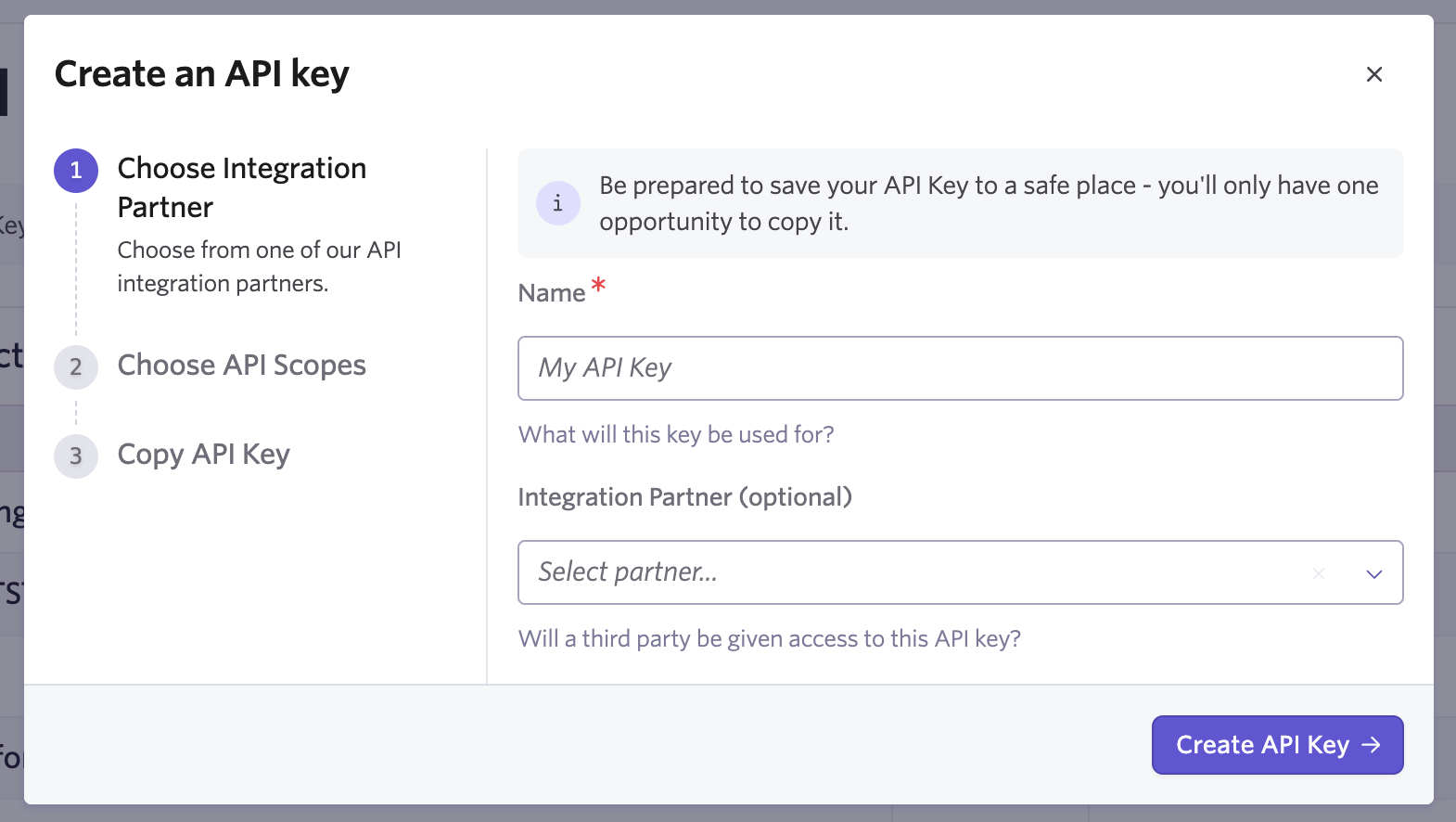 Add API key