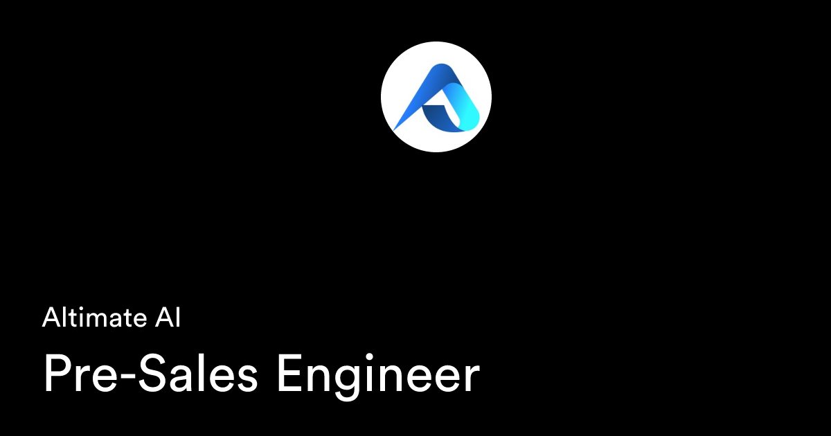 PreSales Engineer at Altimate Ai